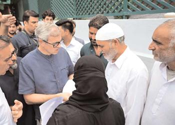 CM Omar Abdullah interacts with citizens at Raabita office Srinagar, listens to public concerns