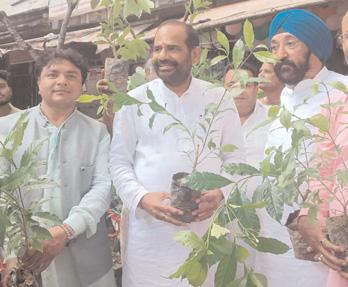 On Ramesh Bidhuri's birthday, BJP leader Jameel Khan distributed saplings and gave a message to save the environment.