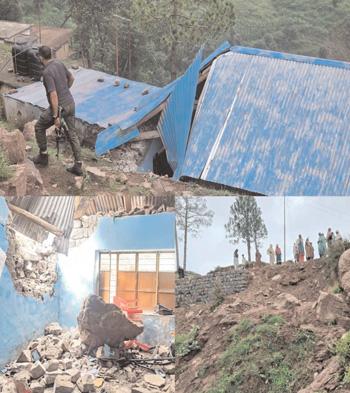 Tragedy Strikes: Landslide Hits Government School in Banch, Claims Life of Minor, Injures Five Including a Teacher