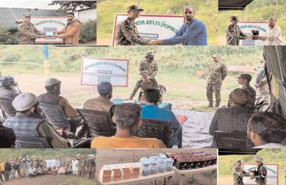 Indian Army 26RR COY Patnazi distributed Solar lights and power bank among the Gujjar and Bakarwal community