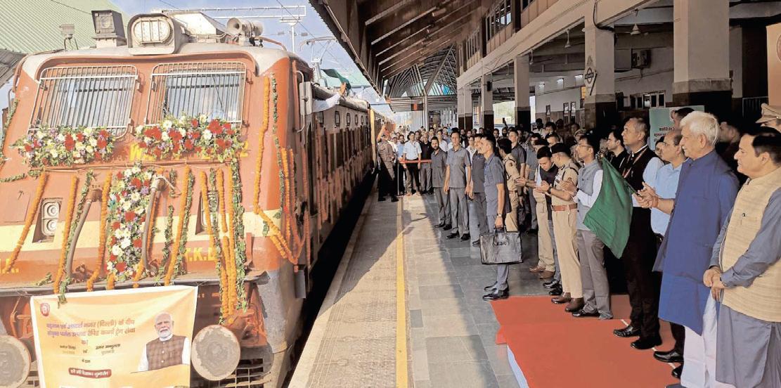Lieutenant Governor flags off first dedicated Parcel Train from Budgam to Adarsh Nagar Delhi