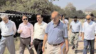 MD JJM inspects, assesses availability of Ductile & Galvanised pipes at store Pampore