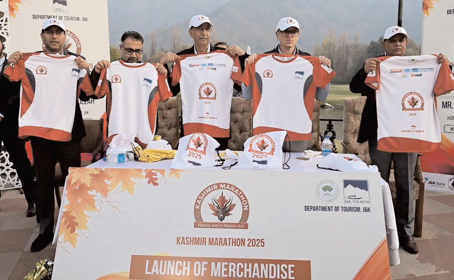 CM Omar Abdullah unveils Kashmir Marathon merchandise, invites runners, fitness enthusiasts & all interested to join November 2 event
