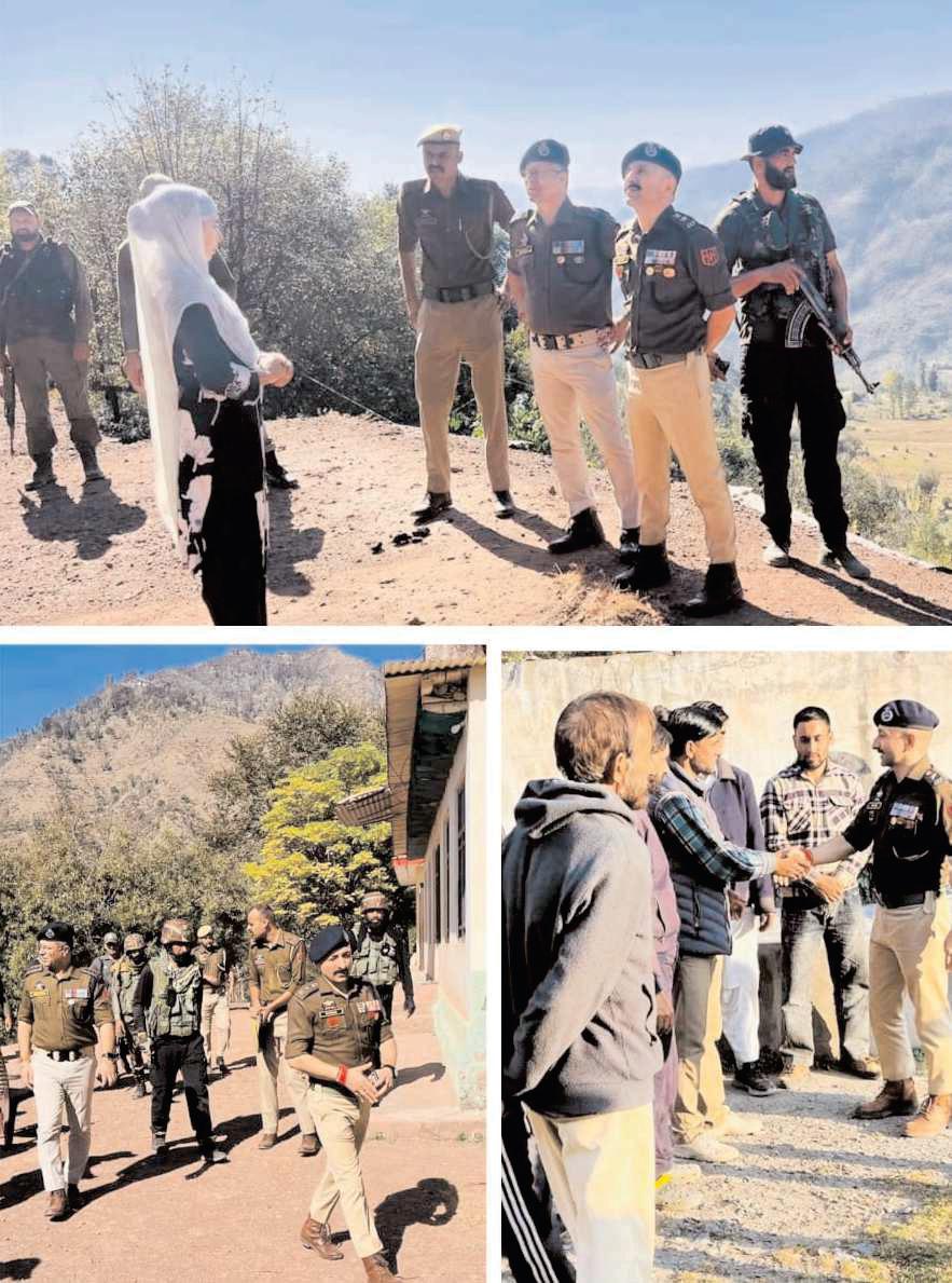 ASP Poonch Visits Border Village Shahpur; Reviews Security and Interacts with Locals