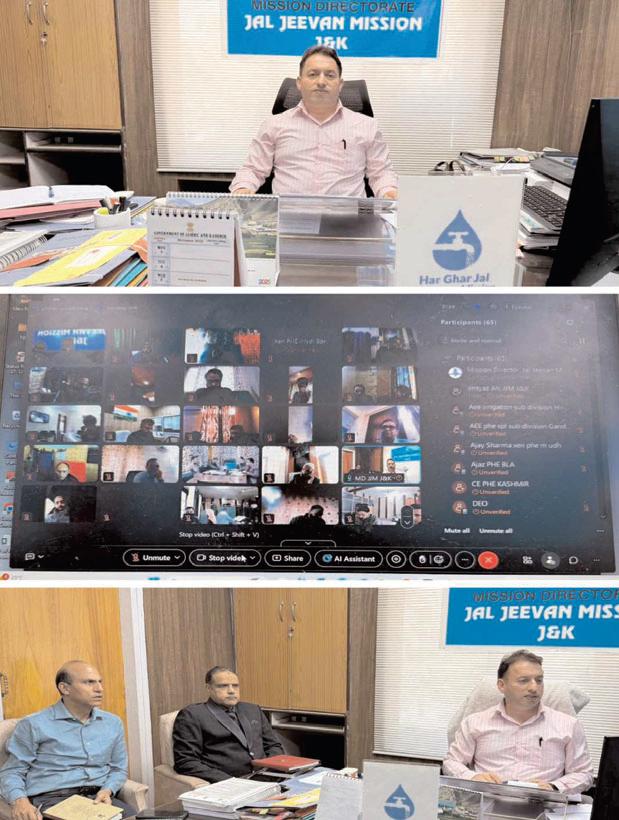 Mission Director takes a thorough review of implementation of Jal Jeevan Mission in J&K after darbar move.