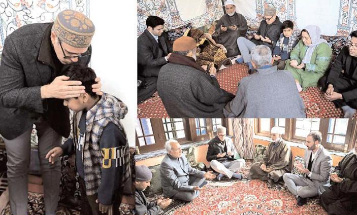 CM Omar Abdullah visits families of Nowgam Blast victims in Kulgam, Tral