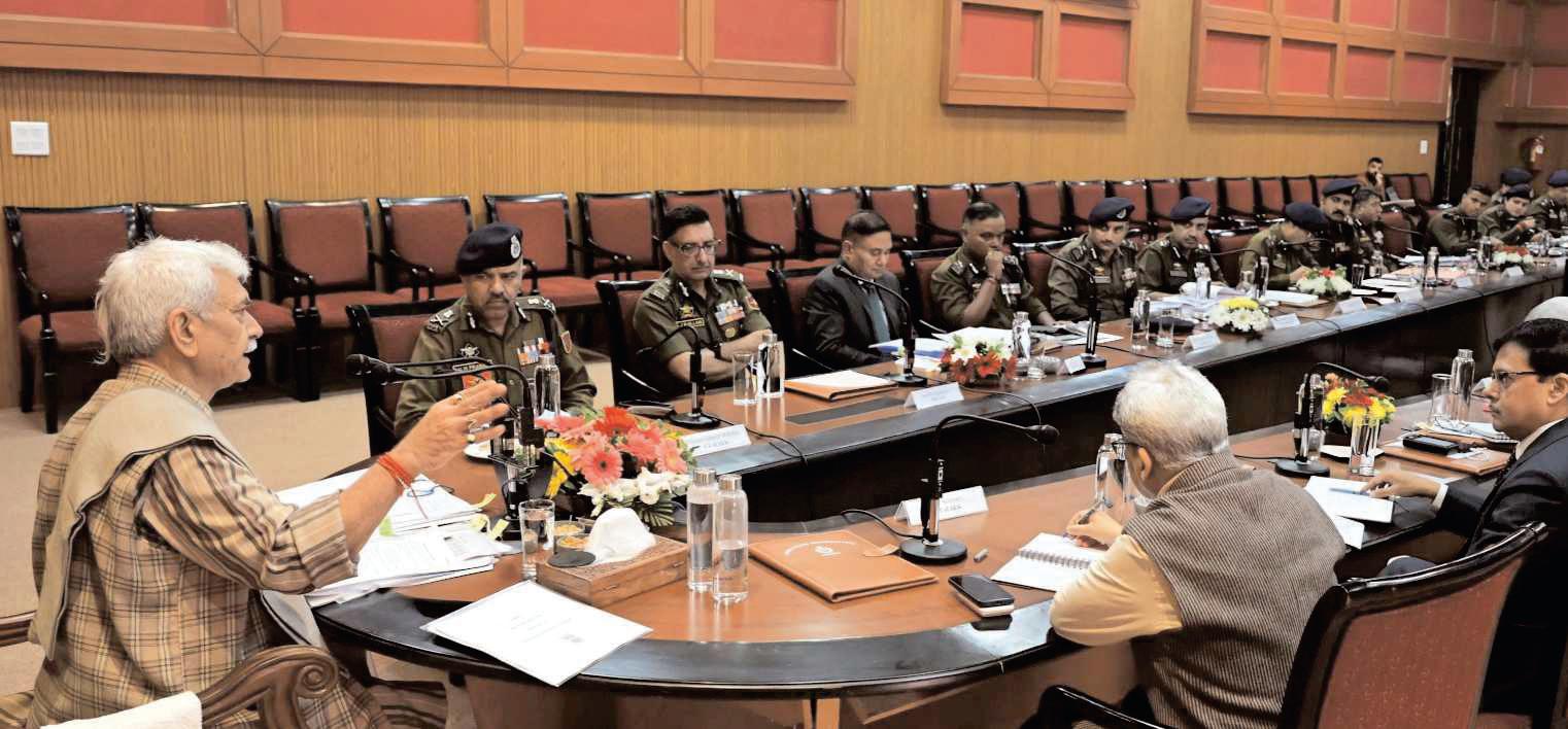 Lieutenant Governor chairs a high-level meeting to review the security situation in Jammu Division