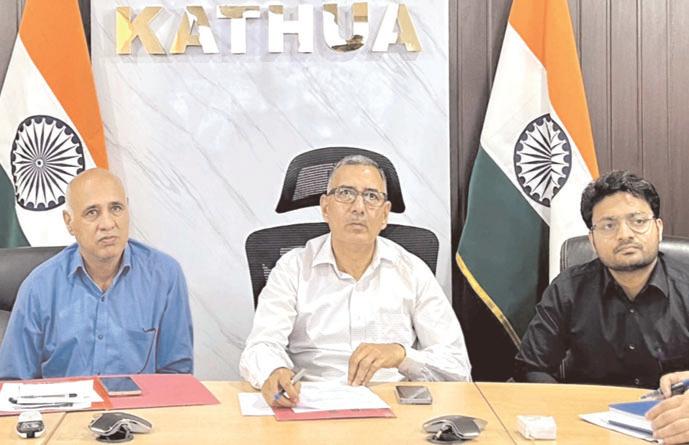 DC Kathua reviews progress under Jal Sanchay Jan Bhagidari Abhiyan 2.0