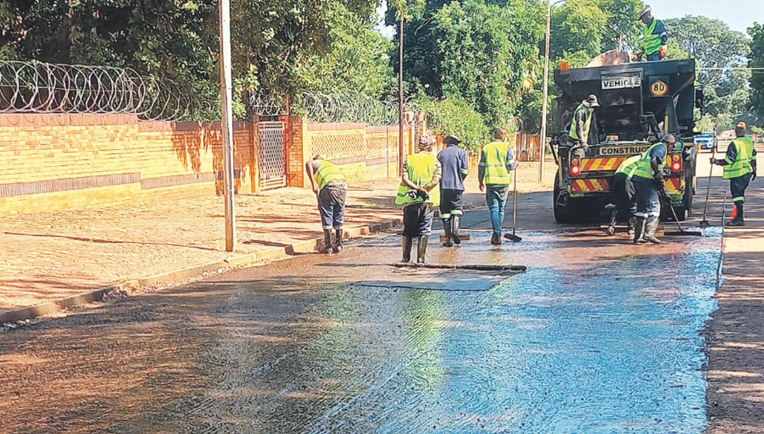 Oversight visit to ongoing road repairs