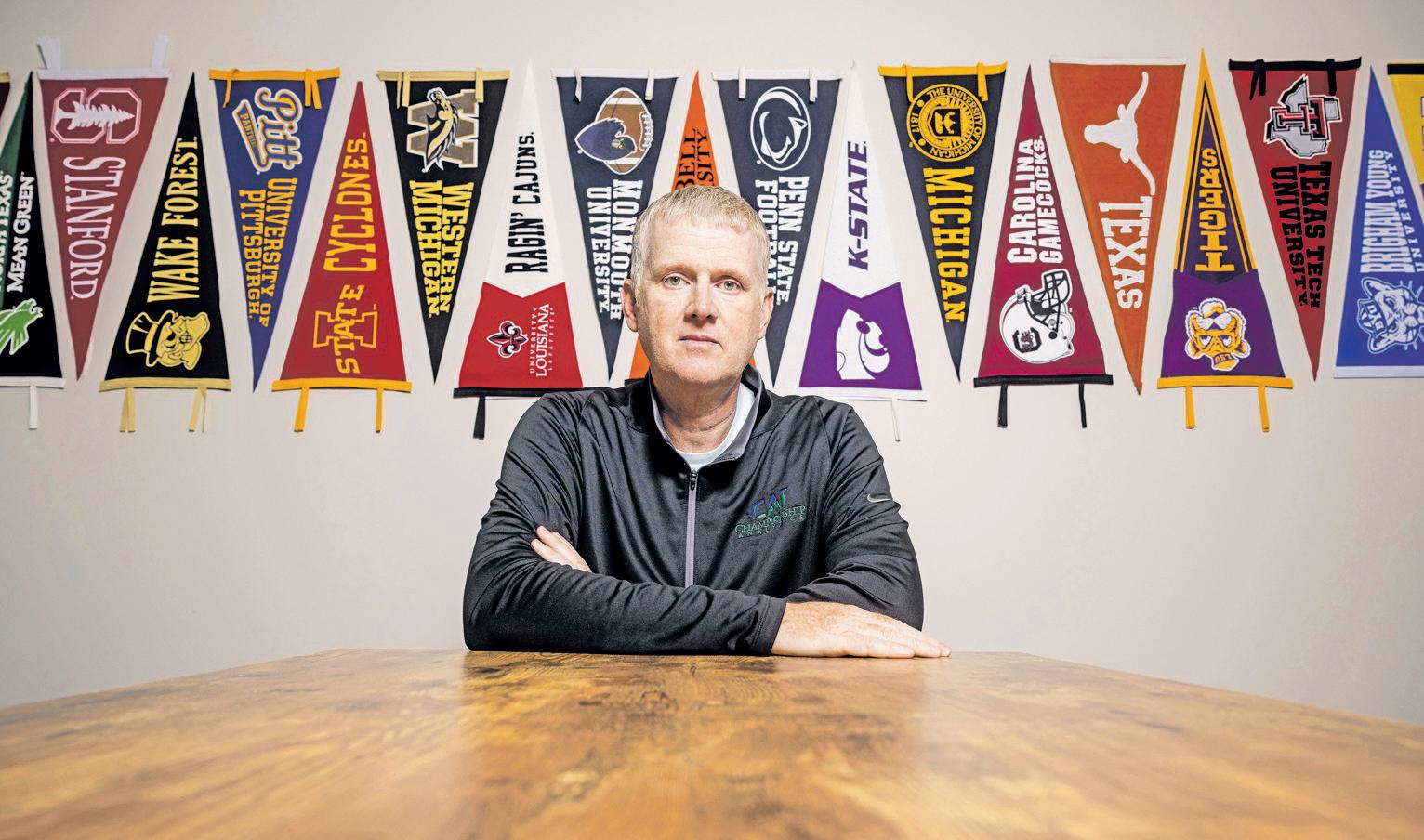 He Calls Football Plays For 100 College Teams