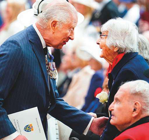 King Charles leads UK service to mark end of WWII
