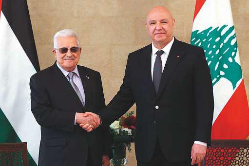 Abbas and Aoun say arms should be under state control