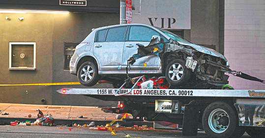 Man charged after ploughing into LA club crowd