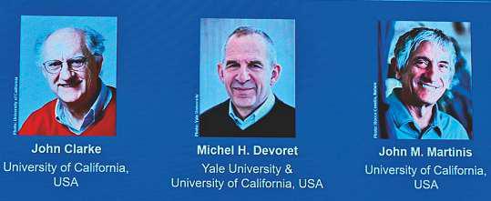 Trio gets physics Nobel Prize for quantum tunnelling