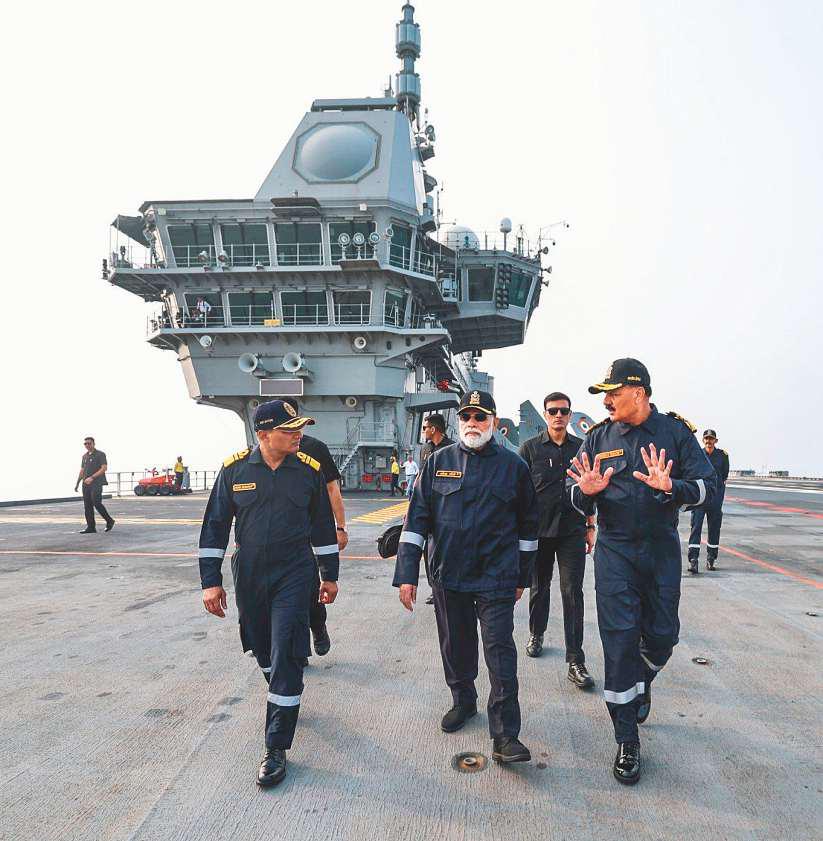 Modi spends Diwali with ‘family’ aboard ‘INS Vikrant?