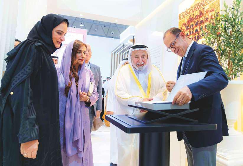 Sharjah Ruler unveils Arabic encyclopedia at book fair