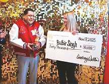 Indian gets $40K cheque for 40-year service