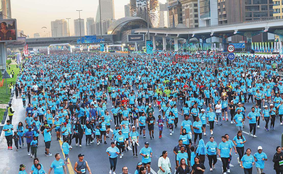Sheikh Zayed Road turns into running track