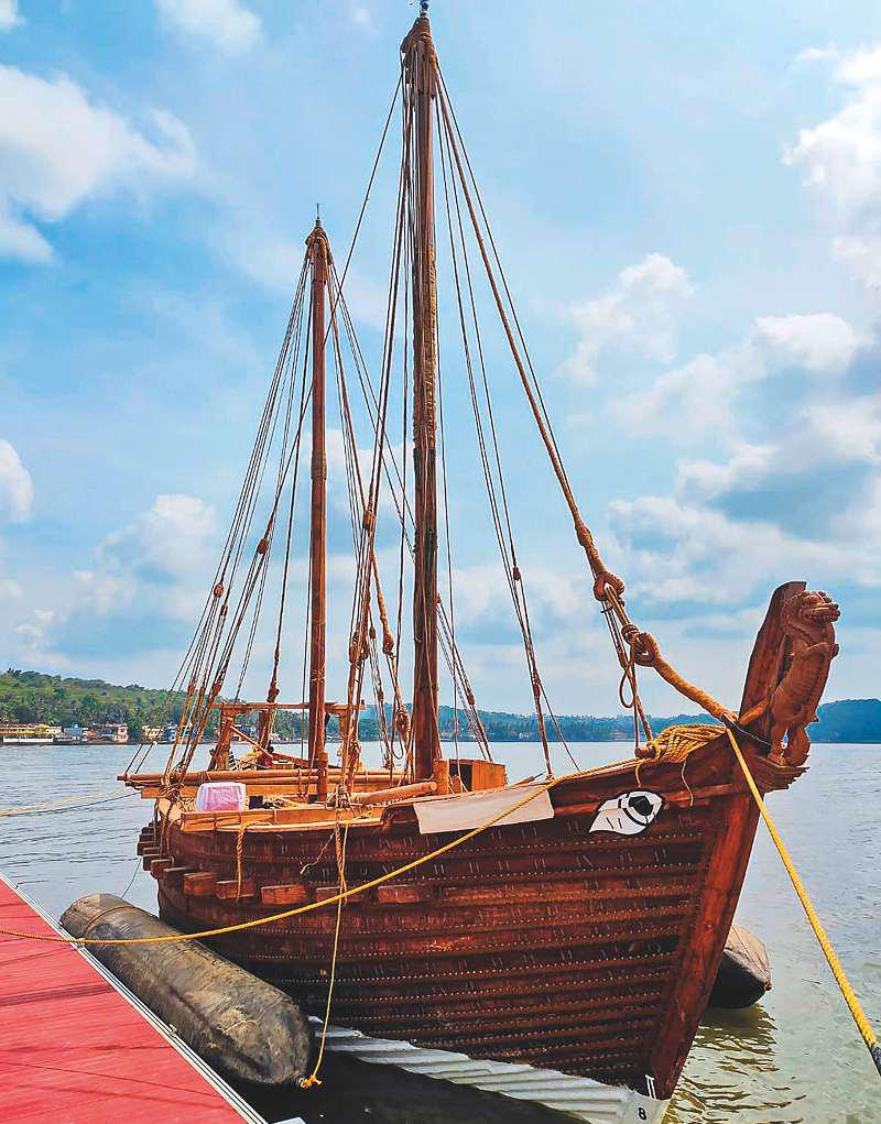 Navy sails into history with stitched ship