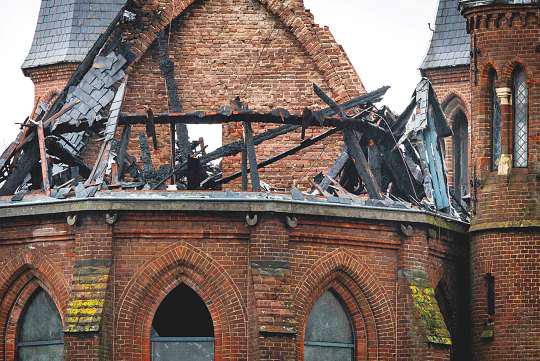 Fire ravages church in Amsterdam