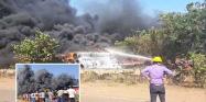 Major Fire Breaks Out At Paradip Plastic Pipe Stockyard