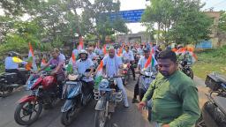 Banpur and Balugaon Notified Area Councils organize tricolor bike rally for brave soldiers