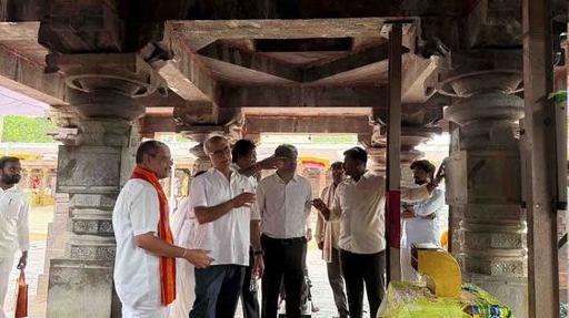 ASI experts visit Andhra Pradesh's Srisailam temple to plan restoration