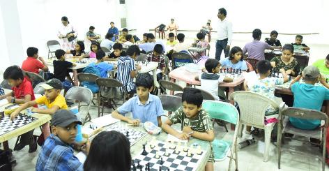 65 children learning the nuances of Chess in Summer Coaching Camp of SAIL, RSP