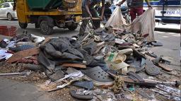 Footwear left after stampede sent to Bidadi plant to generate power