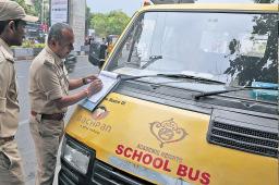 60 school buses seized for flouting norms in Telangana