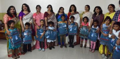 School Bags and study materials distributed to students of Deepika Ispat Sikshya Sadan, the free school of RSP