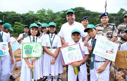 Mass Tree Plantation Festival of SAIL, Rourkela Steel Plant commences with plantation of 800 saplings at Ispat Sabuja Van