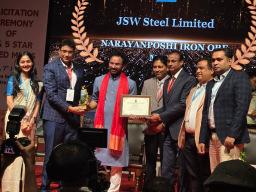 JSW Steel's Narayanposhi Mines Honoured with Prestigious 5-Star Award