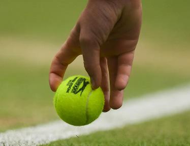 The electronic line-calling system malfunctions during a quarterfinal match at Wimbledon