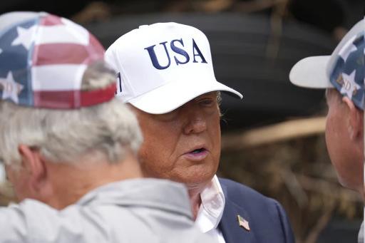 Trump tours Texas flood sites and defends officials as questions mount about response