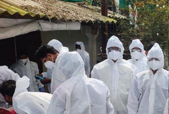 Minister Gokulananda Mallick visits bird flu hit areas in Puri district, 6,756 poultry culled