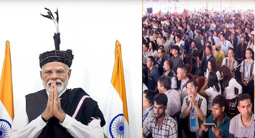 PM inaugurates Mizoram's first railway line, flags off state's maiden Rajdhani Express