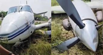 Six escape unhurt after private aircraft skids off runway in UP's Farrukhabad