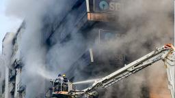 Guwahati commercial complex fire remains uncontrolled for over 38 hours; multiple agencies called in