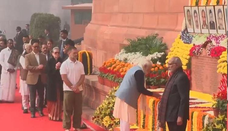 PM Modi, MPs pay Tributes to Security Personnel killed in 2001 Parliament Terror Attack