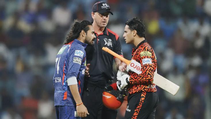 LSG's Rathi suspended for one game after Abhishek incident