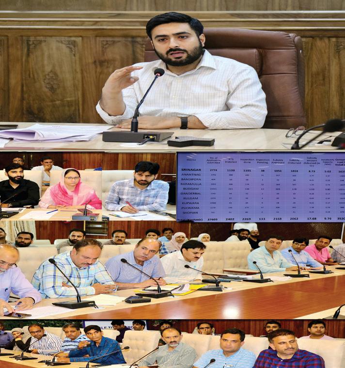DC Srinagar reviews status of Rooftop Solar Installations under PM Surya Ghar-Muft Bijli Yojna in the district