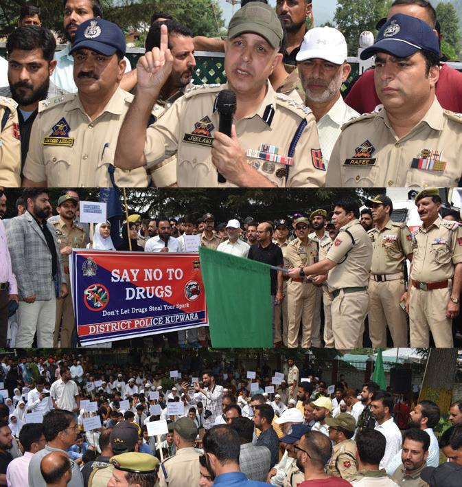 Kupwara Police Organizes Drug Awareness Rally on the Eve of International Day Against Drug Abuse and Illicit Trafficking
