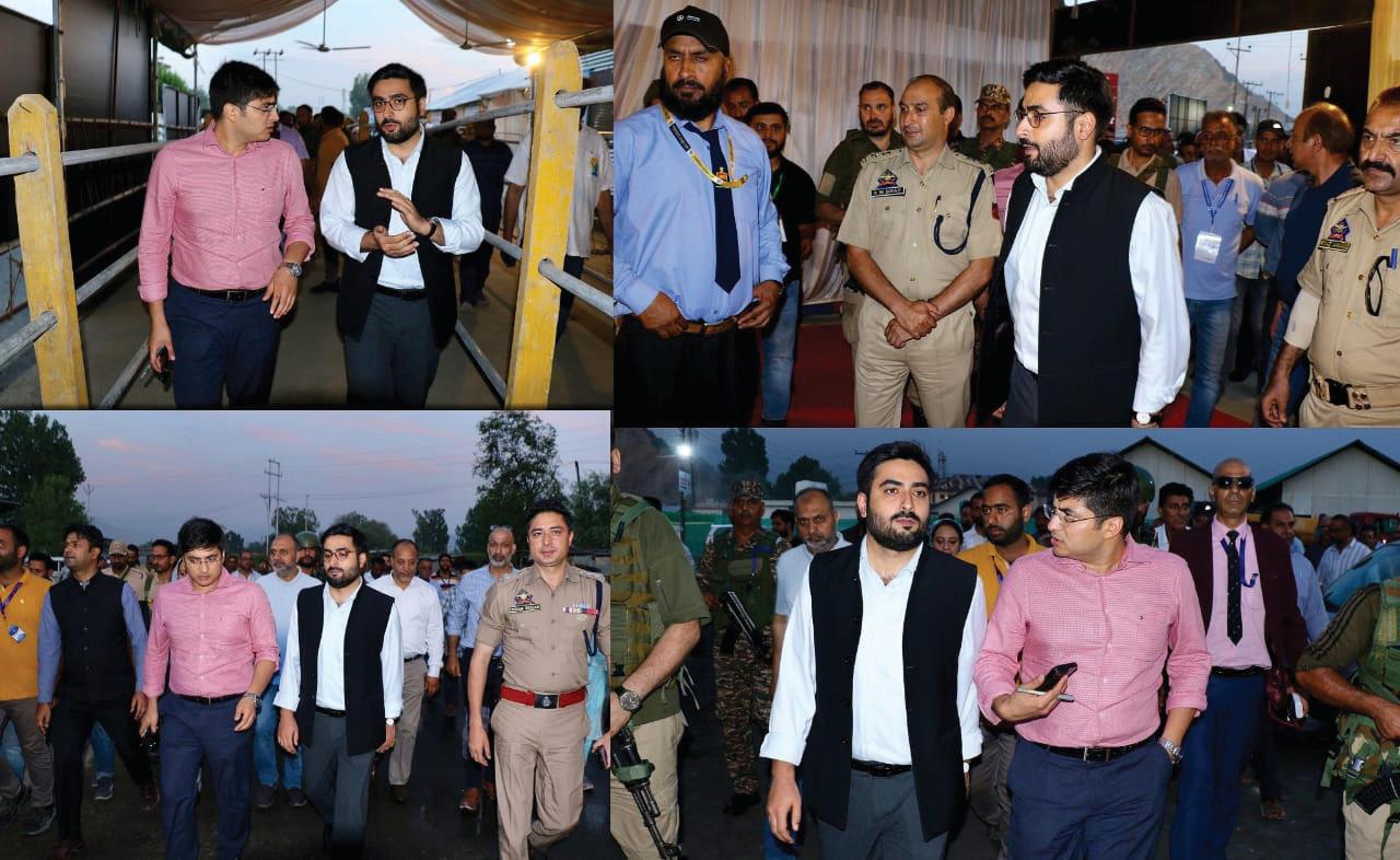 SANJY-2025: DC Srinagar, Commissioner SMC visit Yatra Transit Camp Panthachowk