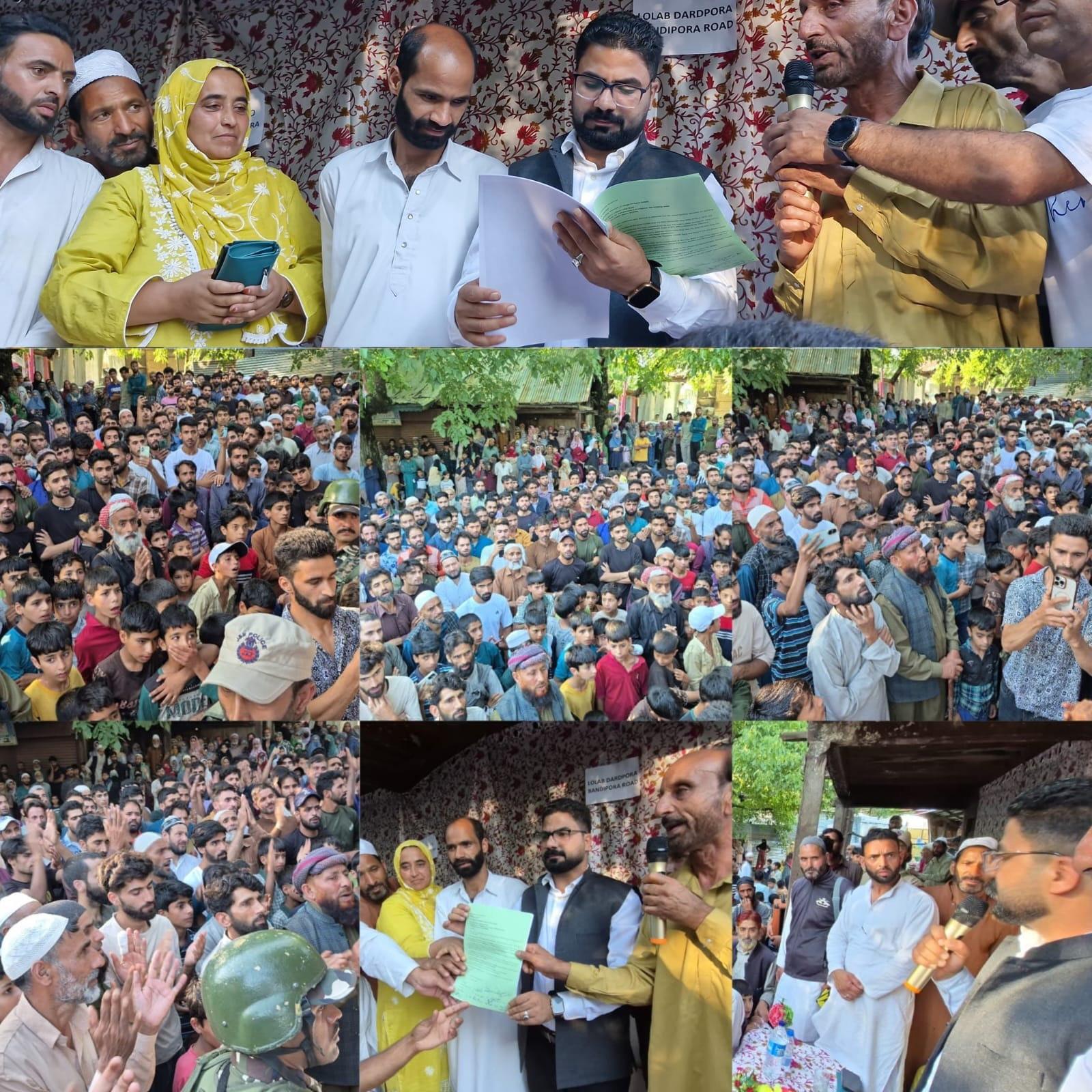 BJP Media Incharge Adv Sajid Yousuf Shah Visits Dardpora Lolab, Takes Firsthand Account of Issues Faced by Public