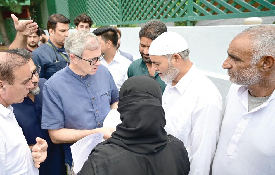 CM Omar interacts with citizens at Raabita office Srinagar