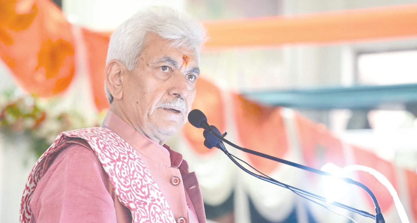 Commitment of security forces once again foiled Pak's design to create unrest in Kashmir: LG Sinha