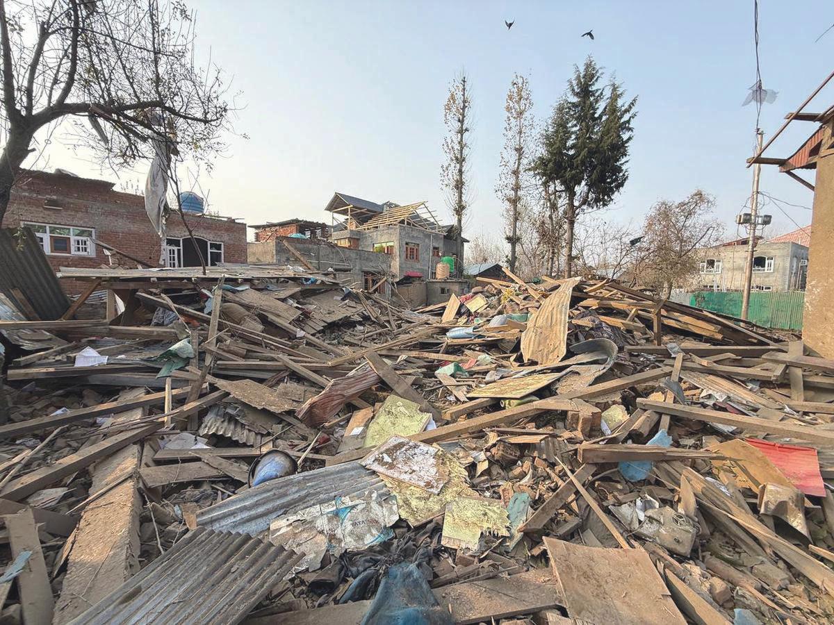 Delhi blast accused Dr Umar's house demolished in Pulwama