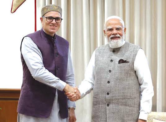 CM Omar calls on PM Modi, seeks early restoration of J&K statehood