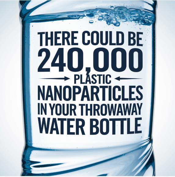 THERE COULD BE 240,000 PLÁSTIC NANOPARTICLES IN YOUR THROWAWAY WATER BOTTLE